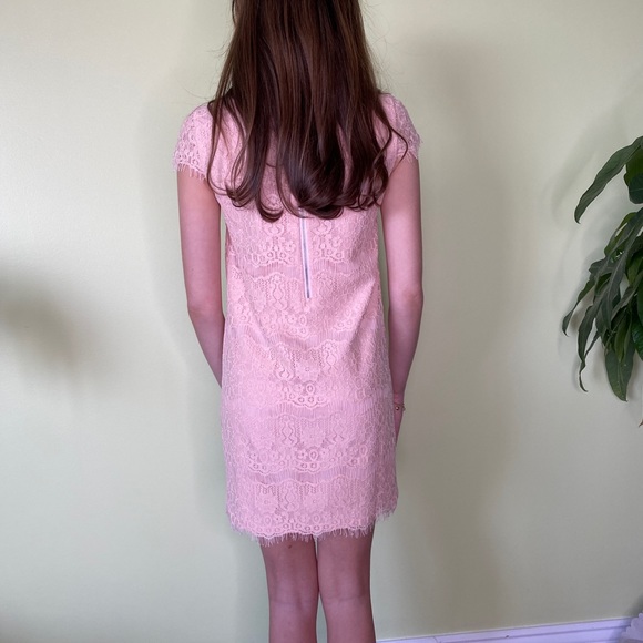Classy Pink Vintage Lace Dress - Picture 3 of 3